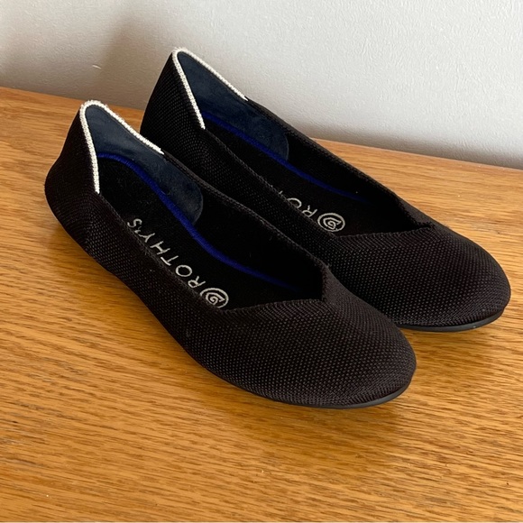 Rothy’s “The Flat” - Black Solid, Round Toe Size 6.5 - Picture 3 of 9